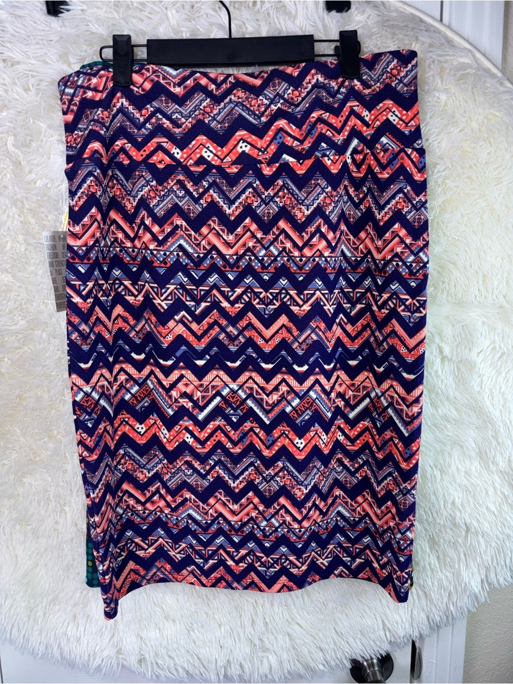 LuLaRoe Pencil Skirt in Navy, Coral, White